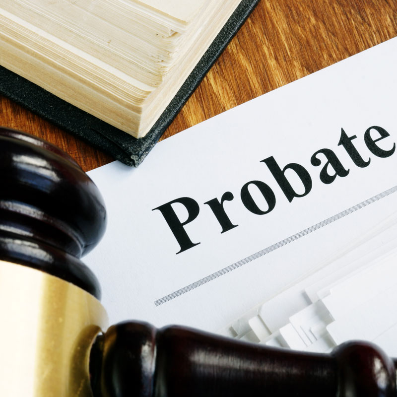 Probate paper and a judge's gavel in Los Angeles, CA used for legal matters