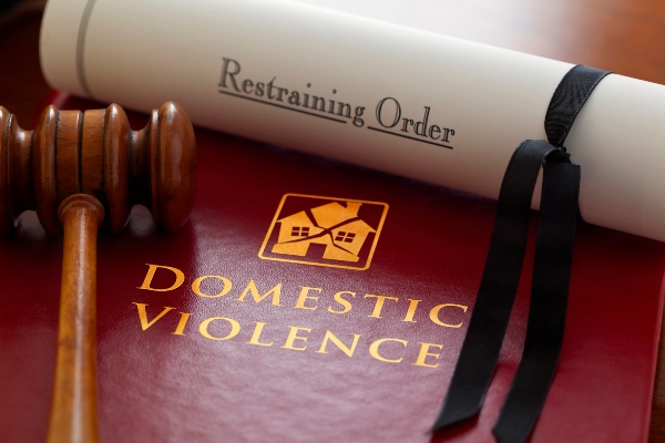 Domestic Violence book with gavel and restraining order - Lawyer in Utah