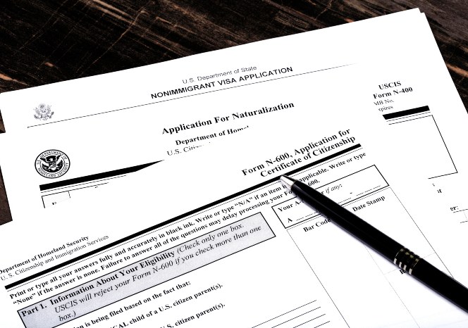 Documents of application for naturalization in Ogden, UT